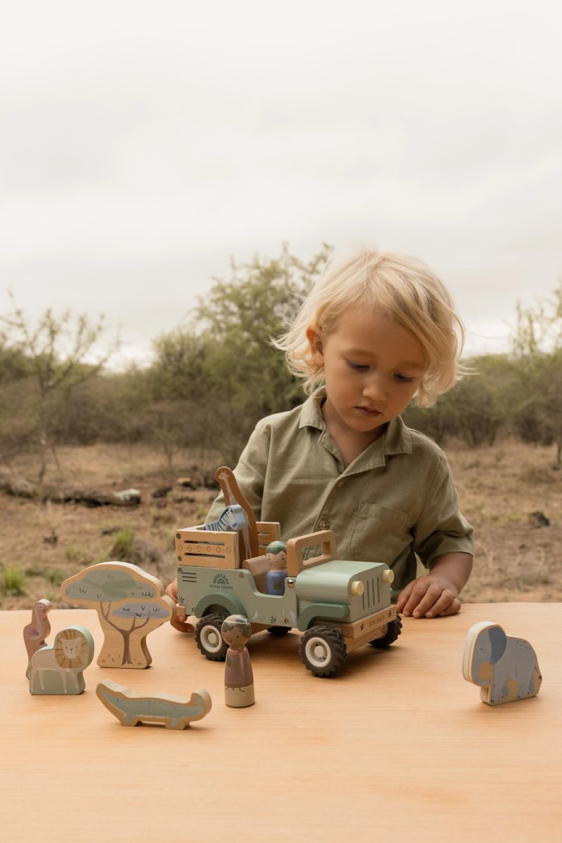 Little Dutch safari automašīna ar dzīvniekiem “Safari Friends” no FSC 
